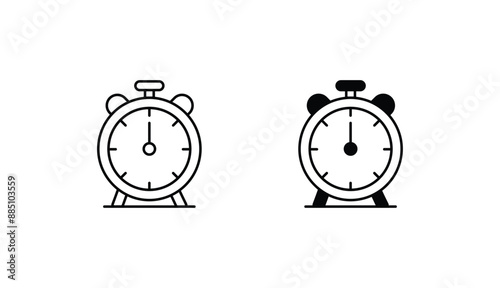 Time icon design with white background stock illustration