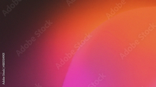 Grainy gradients texture as background in pink, orange and black, abstract shapes, modern art wallpaper