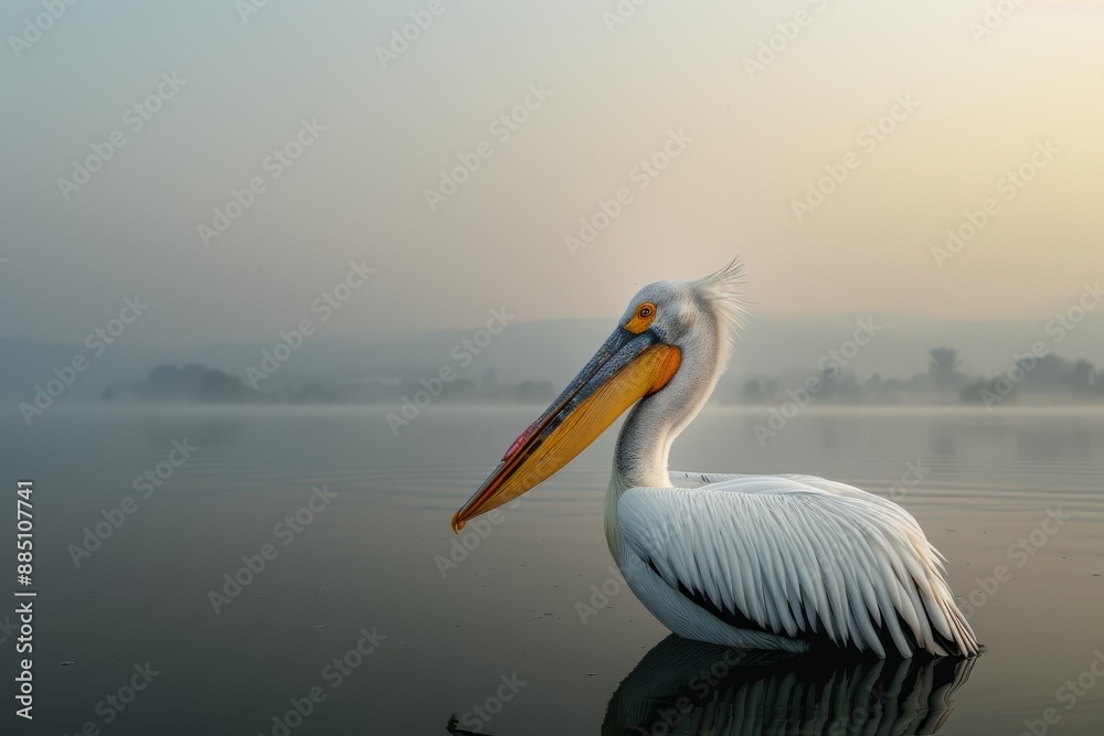 Close-up of a disheveled dalmatian pelican with vivid eyes. Beautiful simple AI generated image in 4K, unique. Close-up of a disheveled dalmatian pelican with vivid eyes. Beautiful simple AI generated image in 4K, unique.
