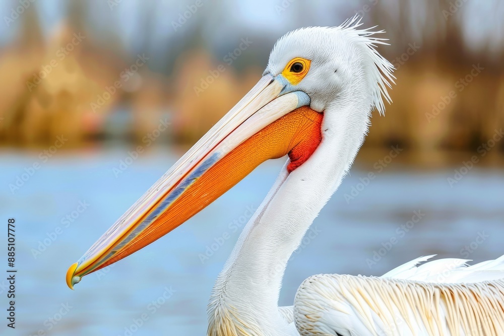 Close-up of a Dalmatian pelican. Beautiful simple AI generated image in 4K, unique. Close-up of a Dalmatian pelican. Beautiful simple AI generated image in 4K, unique.
