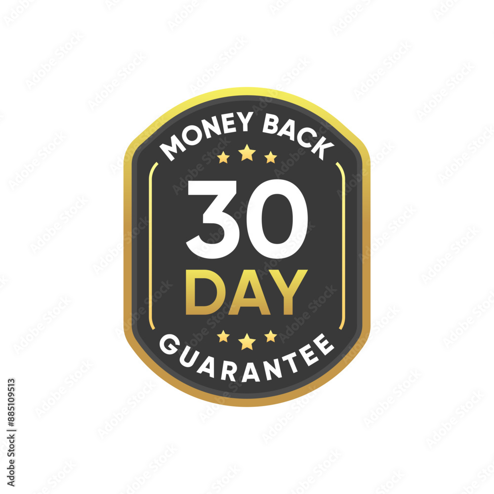 Fototapeta premium 30 days money back guarantee Badge Banner icon vector design