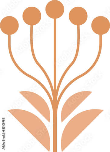Modern Nordic style flower logo