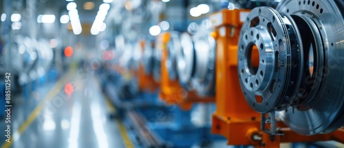 Quality Control Inspecting Car Wheel Production Line in Factory