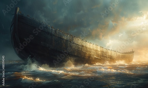 noah s ark boat in the genesis flood