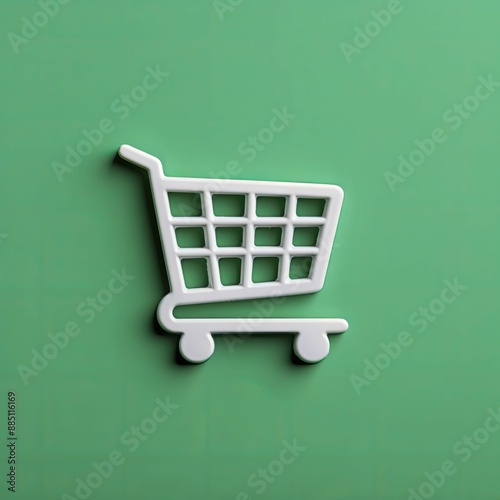 An updated version of the shopping cart icon boasts a contemporary, streamlined look, perfect for e-commerce, retail, or shopping-focused materials.