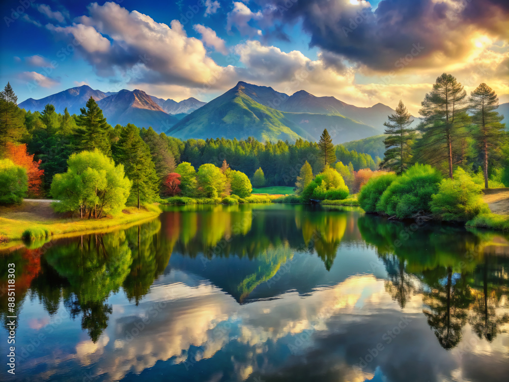 lake and mountains, landscape, nature, sky, reflection, mountain, forest, river, mountains, tree, clouds, trees, summer, park lake and mountains, landscape, nature, sky, reflection, mountain, forest, river, mountains, tree, clouds, trees, summer, park