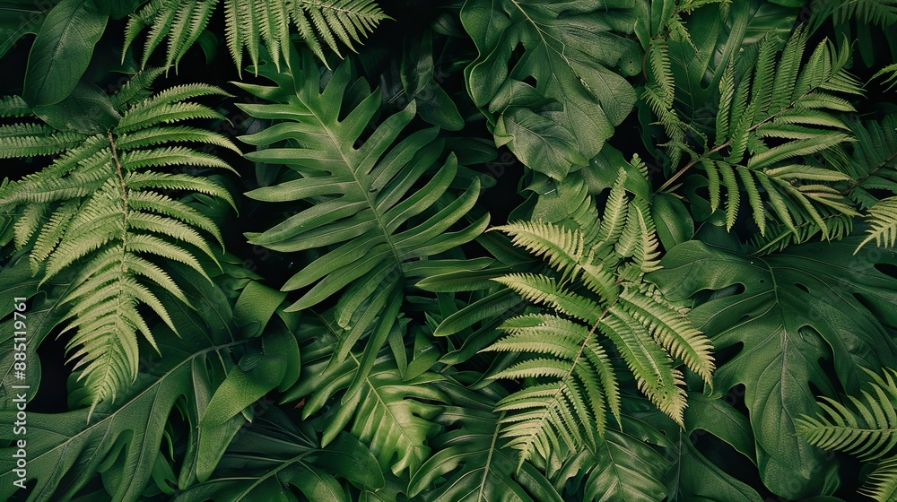 Fototapeta premium A fern with lush, green fronds.