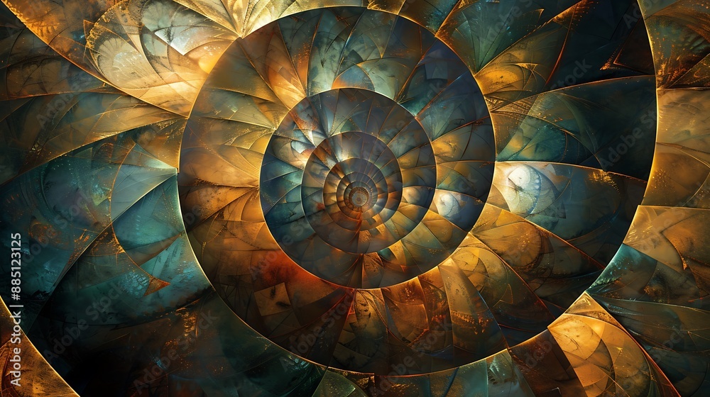 Fototapeta premium Abstract golden ratio art