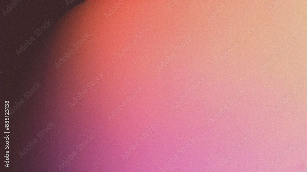 Fototapeta premium Grainy gradients texture as background in pink, orange and black, abstract shapes, modern art wallpaper