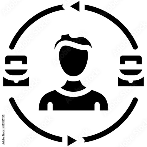 Workaholic Lifestyle vector icon illustration of Lifestyles iconset.
