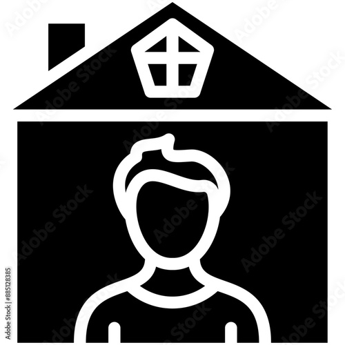 Stay at Home vector icon illustration of Lifestyles iconset.