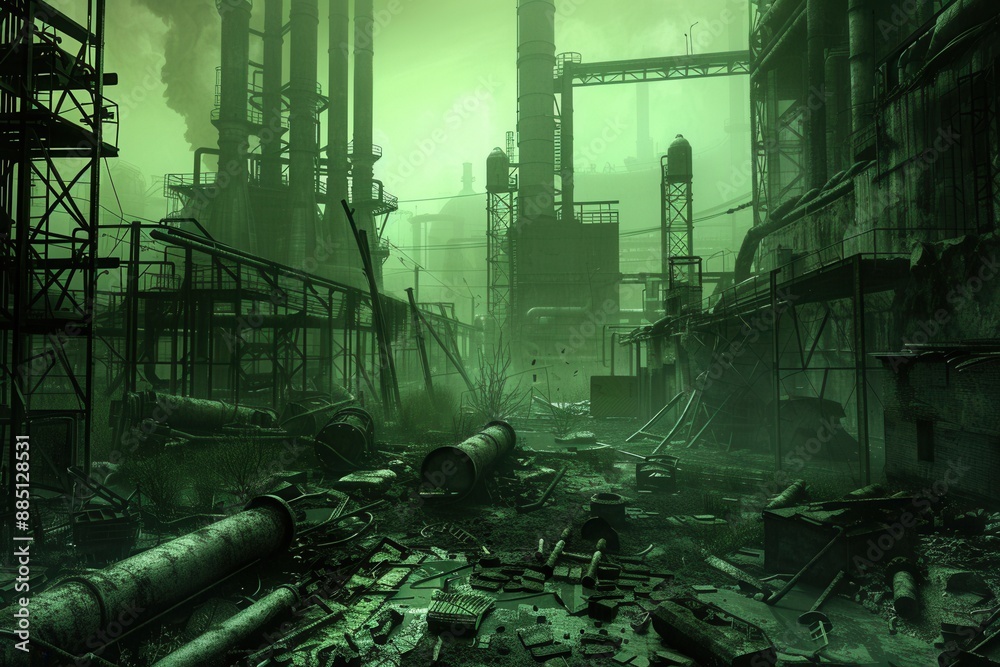 Obraz premium abandoned apostapocalyptic ruins