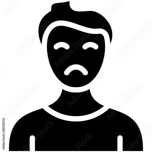 Sad vector icon illustration of Lifestyles iconset.