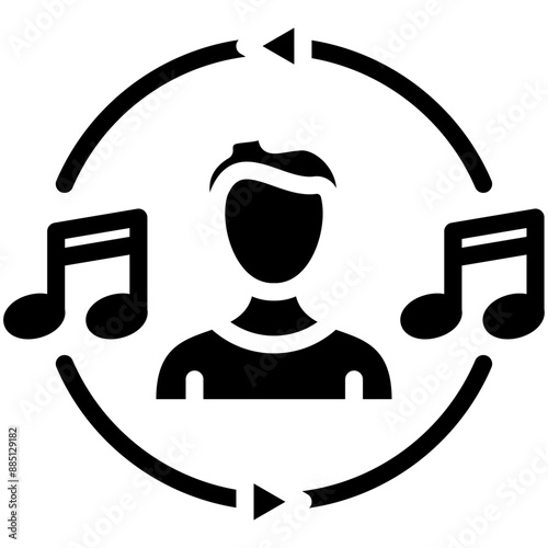 Music vector icon illustration of Lifestyles iconset.