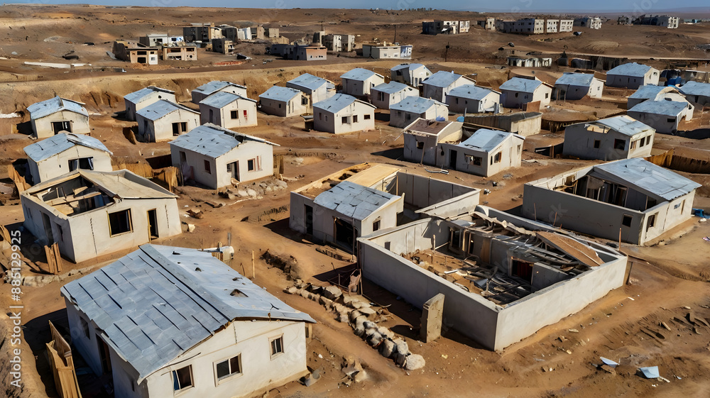Fototapeta premium Poor settlement area.