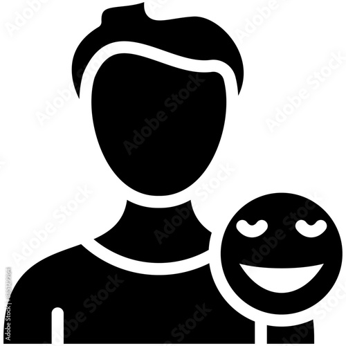 Happy vector icon illustration of Lifestyles iconset.