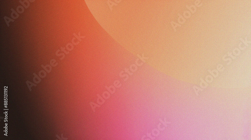 Grainy gradients texture as background in pink, orange and black, abstract shapes, modern art wallpaper