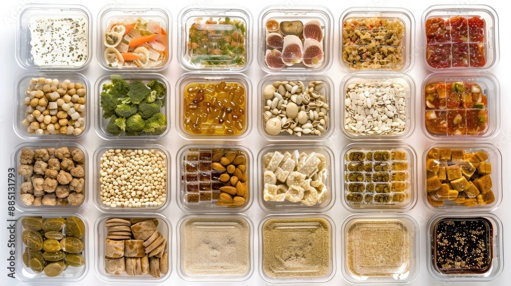 A Symphony of Flavors: An Organized Collection of Prepared Ingredients A Symphony of Flavors: An Organized Collection of Prepared Ingredients