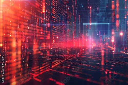 Wallpaper Mural Data analysis light. Torontodigital.ca