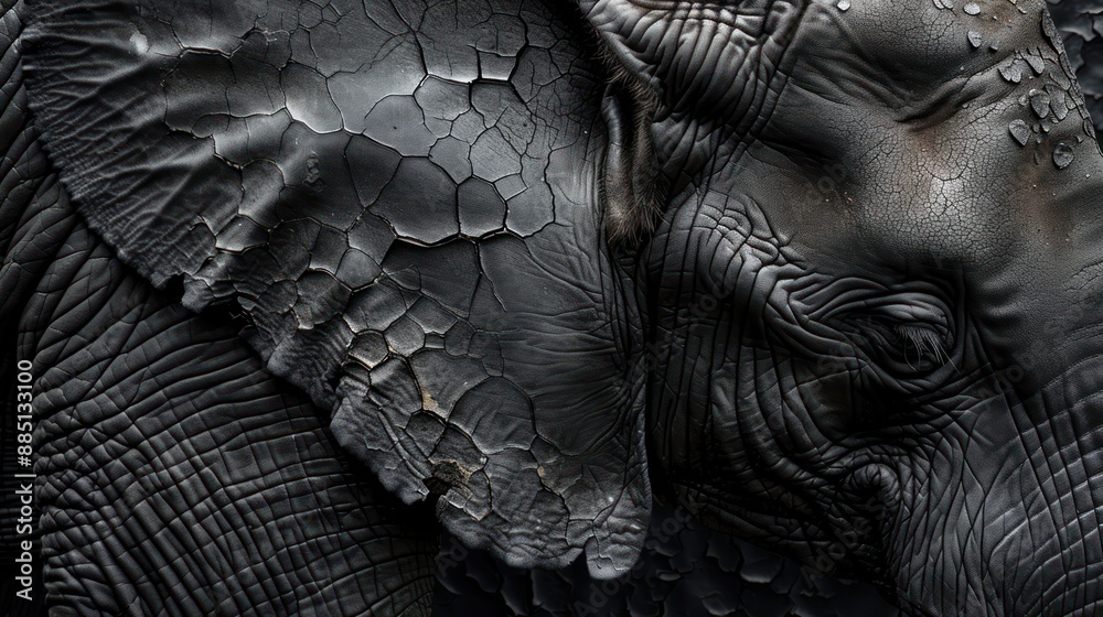 Obraz premium Elephant Skin Texture Background Vector