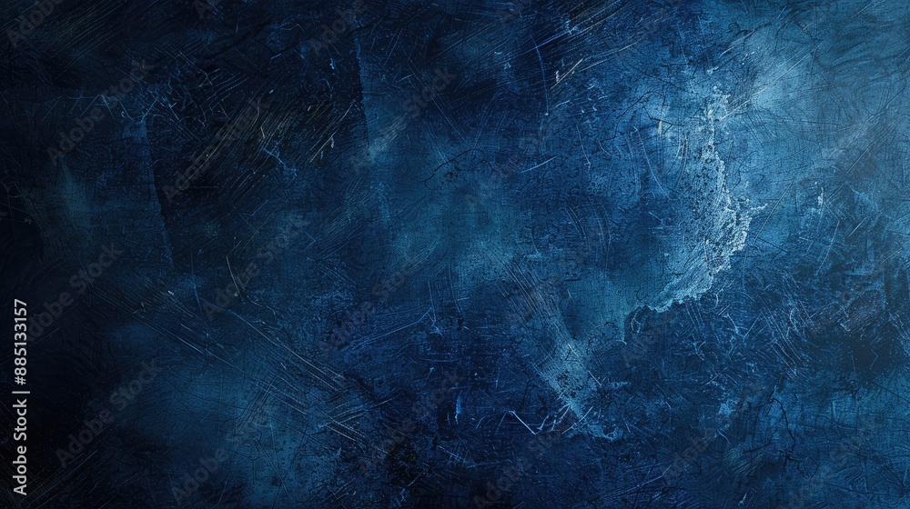 Dark blue background with a subtle black vignette, creating an elegant and vintage look