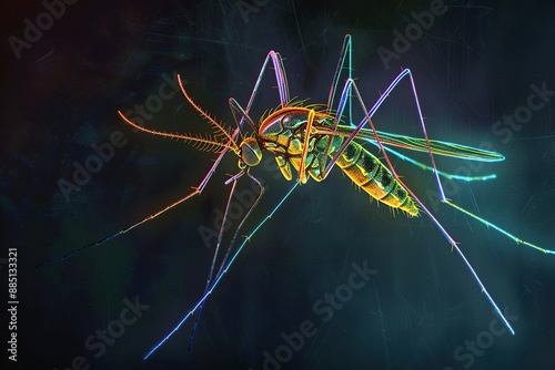 Macro Photography of a Mosquito