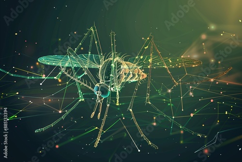 Digital Art of a Mosquito