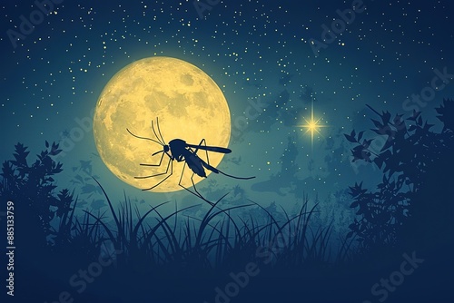 Mosquito Under The Moonlight