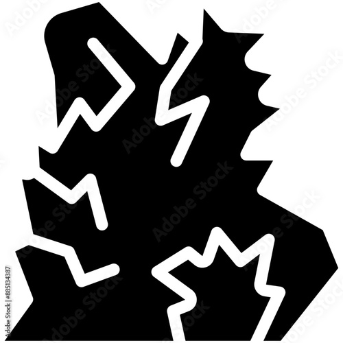 Cave vector icon illustration of Vacation and Tourism iconset.