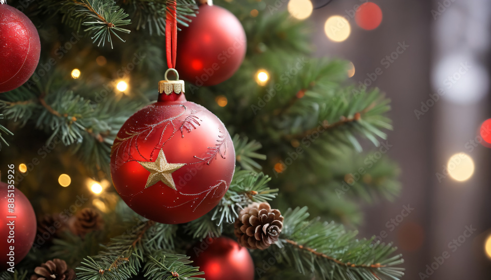 Christmas ball on christmas tree