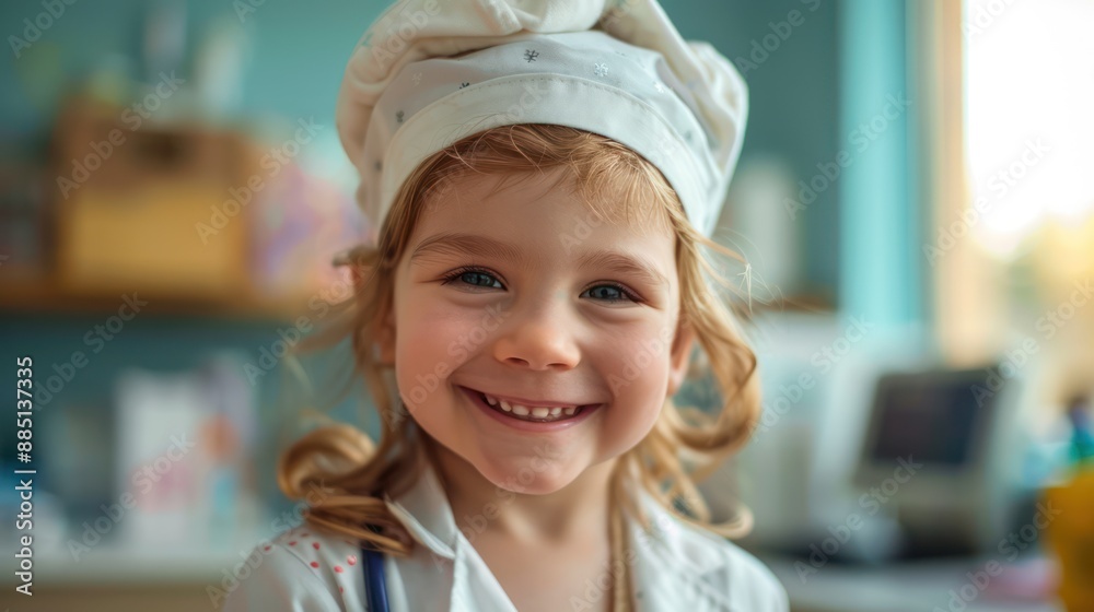 Happy child in a doctors outfit Happy child in a doctors outfit