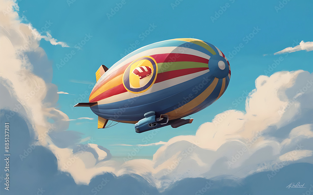 Obraz premium numerous balloons floating in the sky,