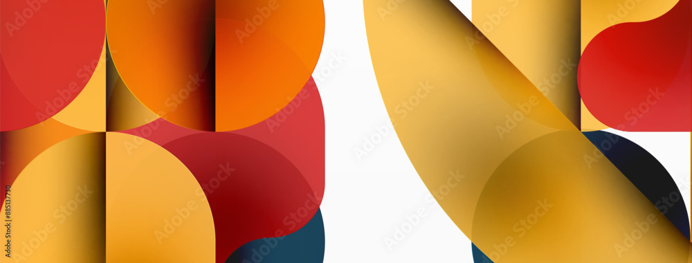Minimal round shapes geometric abstract background. Circle design. Trendy techno business template for wallpaper, banner, background or landing Minimal round shapes geometric abstract background. Circle design. Trendy techno business template for wallpaper, banner, background or landing