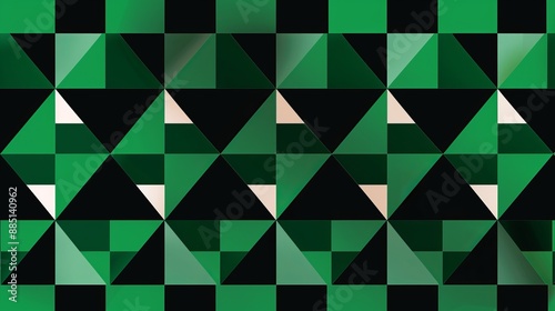 Abstract seamless pattern of a chessboard with black and green squares.








