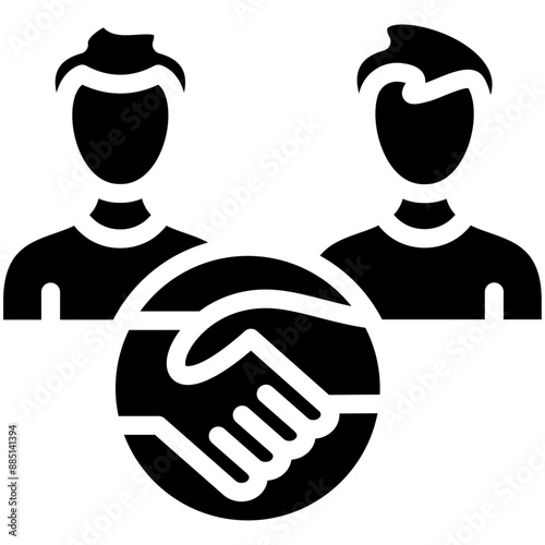 Solidarity vector icon illustration of Protesting and Civil Disobedience iconset.