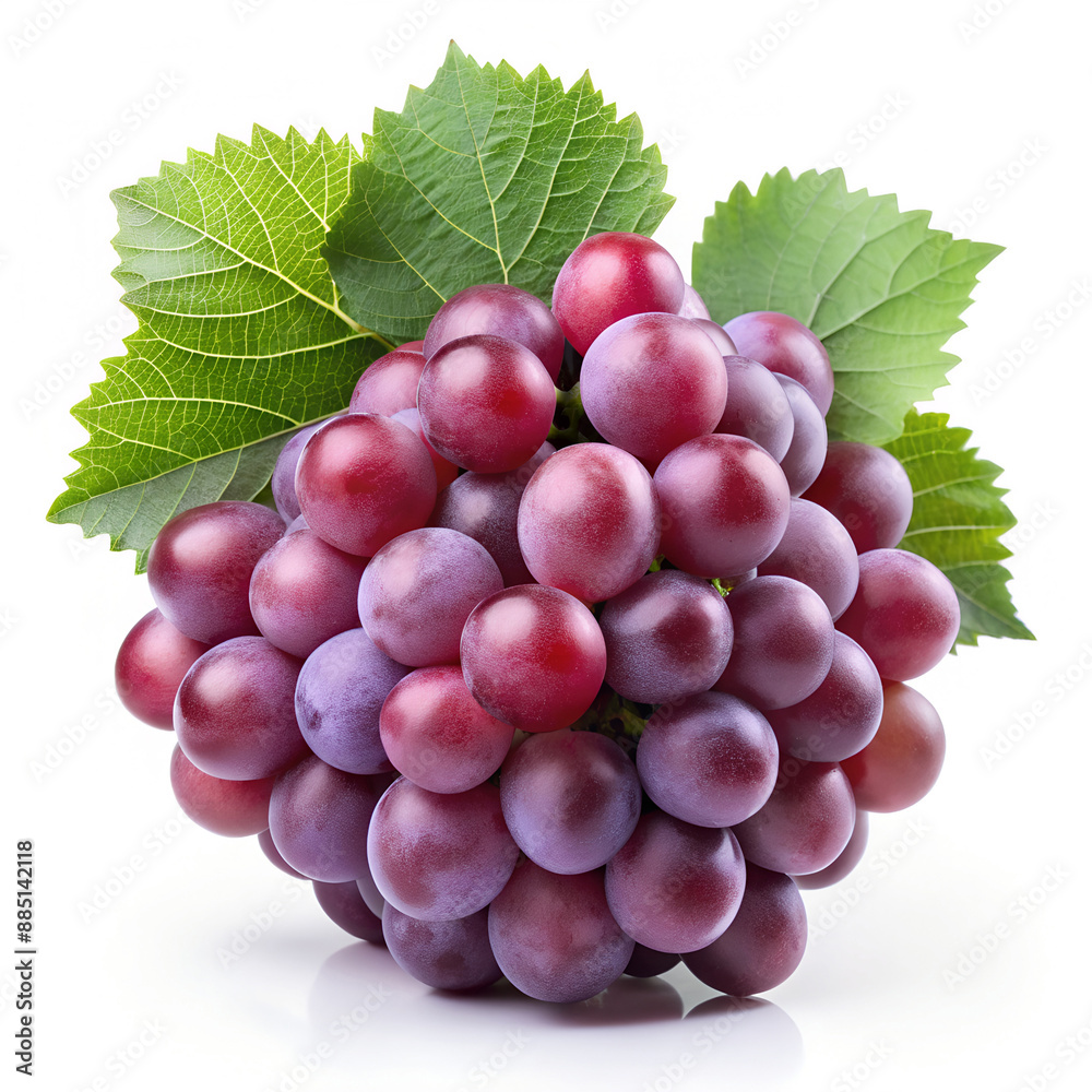 Fototapeta premium Fresh Black Grapes Isolated on White Background
