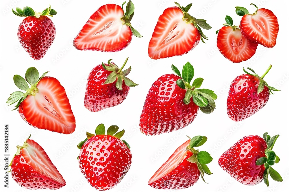 Set of strawberries isolated on white background
Set of strawberries isolated on white background