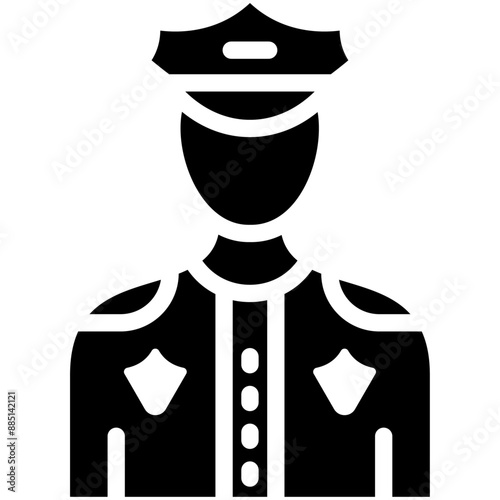 Police vector icon illustration of Protesting and Civil Disobedience iconset.