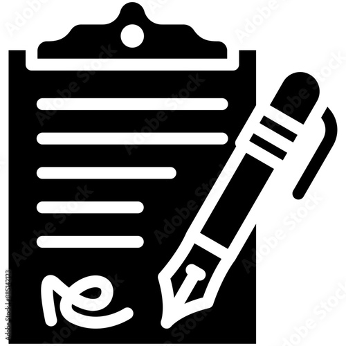 Petition vector icon illustration of Protesting and Civil Disobedience iconset.