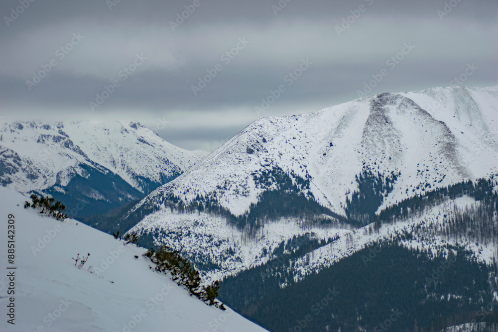 Obraz premium polish tatra mountains in winter weather