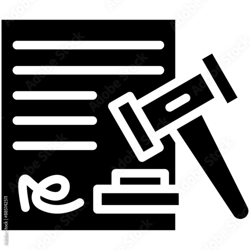 Law vector icon illustration of Protesting and Civil Disobedience iconset.