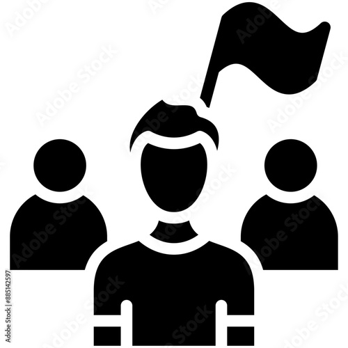 Leader vector icon illustration of Protesting and Civil Disobedience iconset.