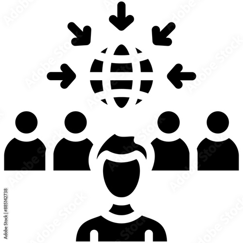 Impact vector icon illustration of Protesting and Civil Disobedience iconset.