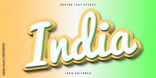 India editable text effect design