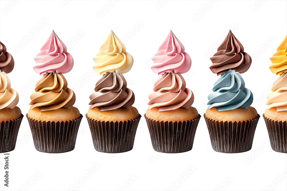 Tasty colorful cupcakes on white background
Tasty colorful cupcakes on white background