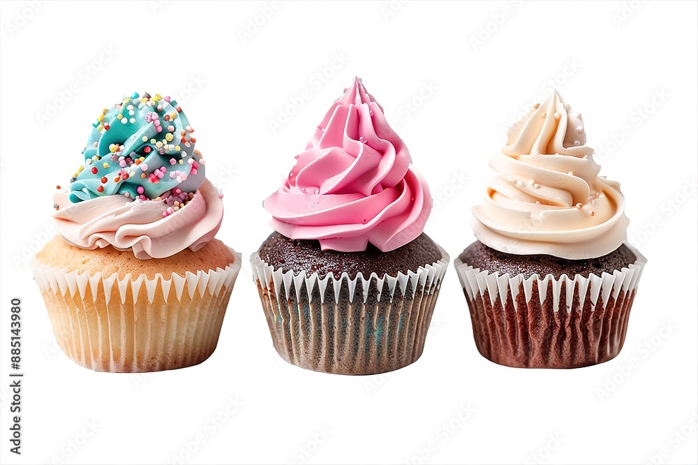 Tasty colorful cupcakes on white background
Tasty colorful cupcakes on white background