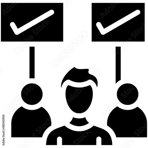 Democracy vector icon illustration of Protesting and Civil Disobedience iconset.