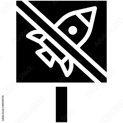 Anti War vector icon illustration of Protesting and Civil Disobedience iconset.