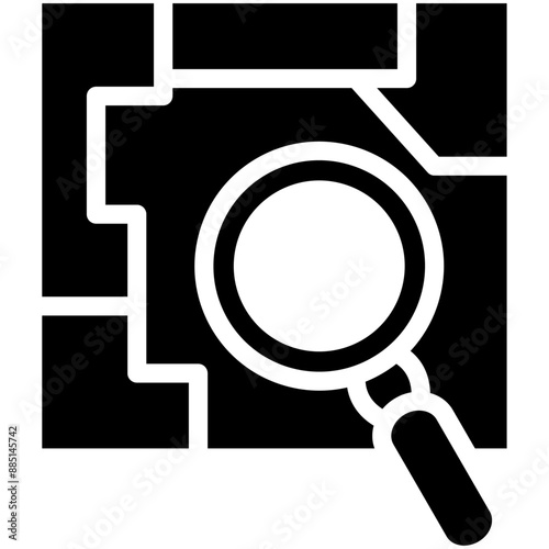 Search Map vector icon illustration of Vacation Planning iconset.