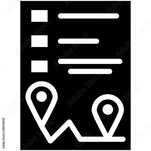 Itinerary vector icon illustration of Vacation Planning iconset.